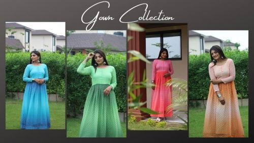 Spsc 9001 Latest Designer Printed Georgette Festive Wear Gown Collection